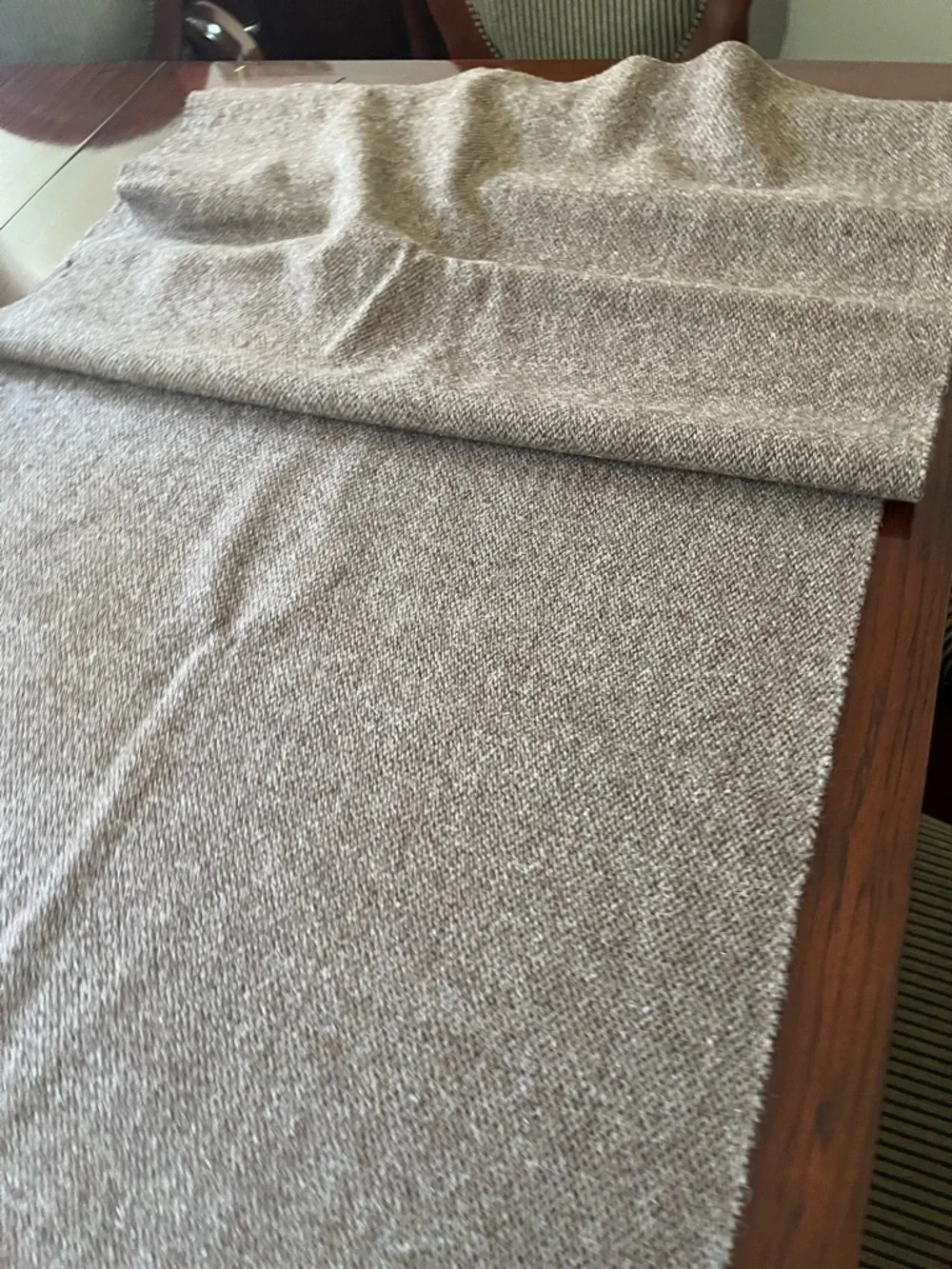 Designer Heavy Duty Textured Harris Tweed fabric- Neutral Taupe